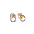Rhea Link Stud Earrings - 18k Gold Plated Non Tarnish