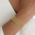 Gold Beaded Bracelet Water Resistant Non Tarnish