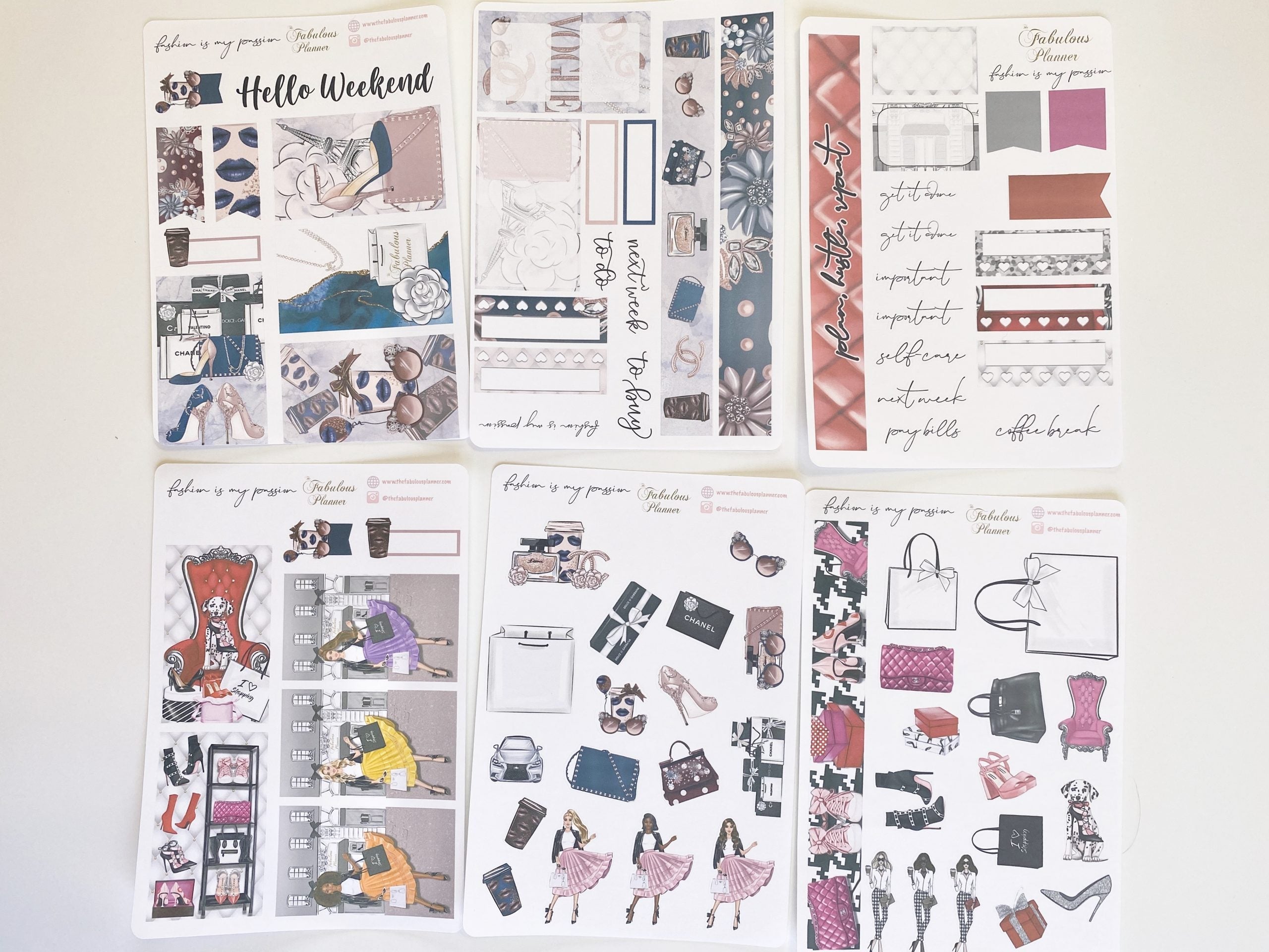 Fashion is my Passion Sticker Kit - 6 Sheets