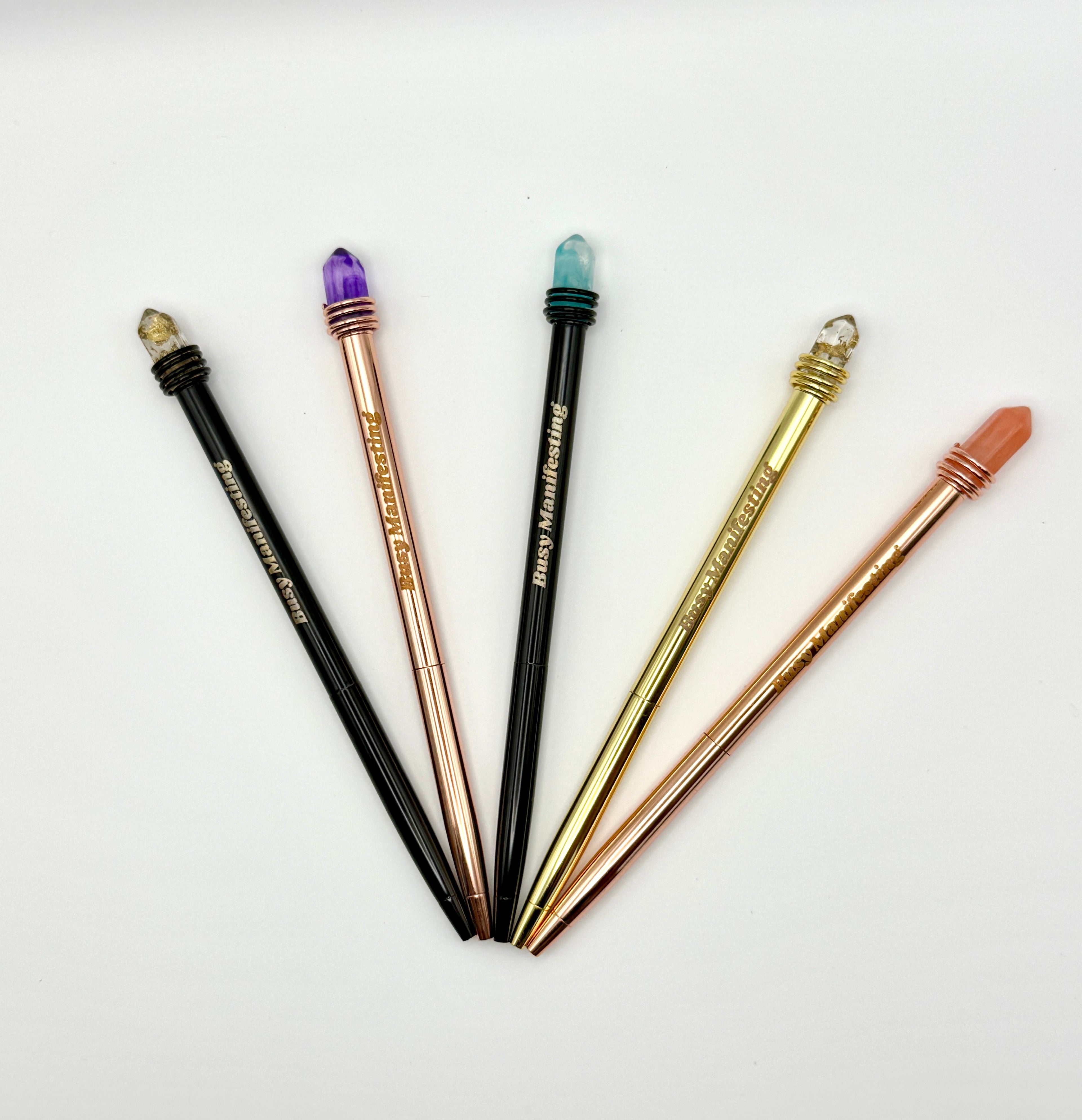 Busy Manifesting Crystal Mystic Pen