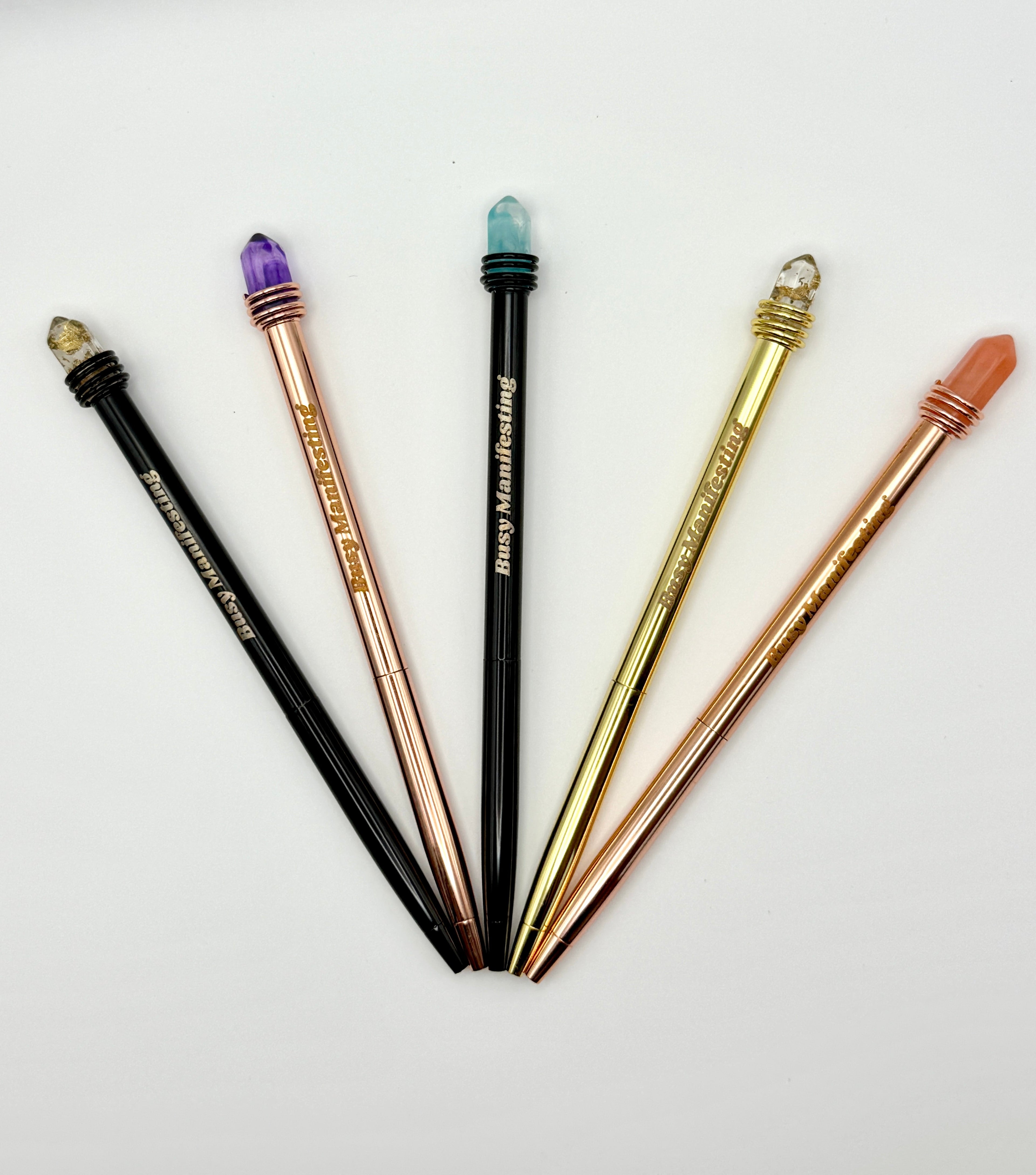 Busy Manifesting Crystal Mystic Pen