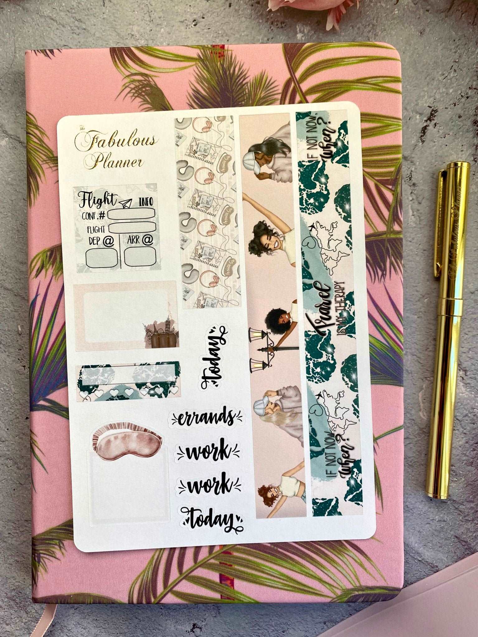 3 Sheets World Traveler Sticker Set