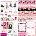 4 Sheets Take me to Paris Matte Stickers Kit